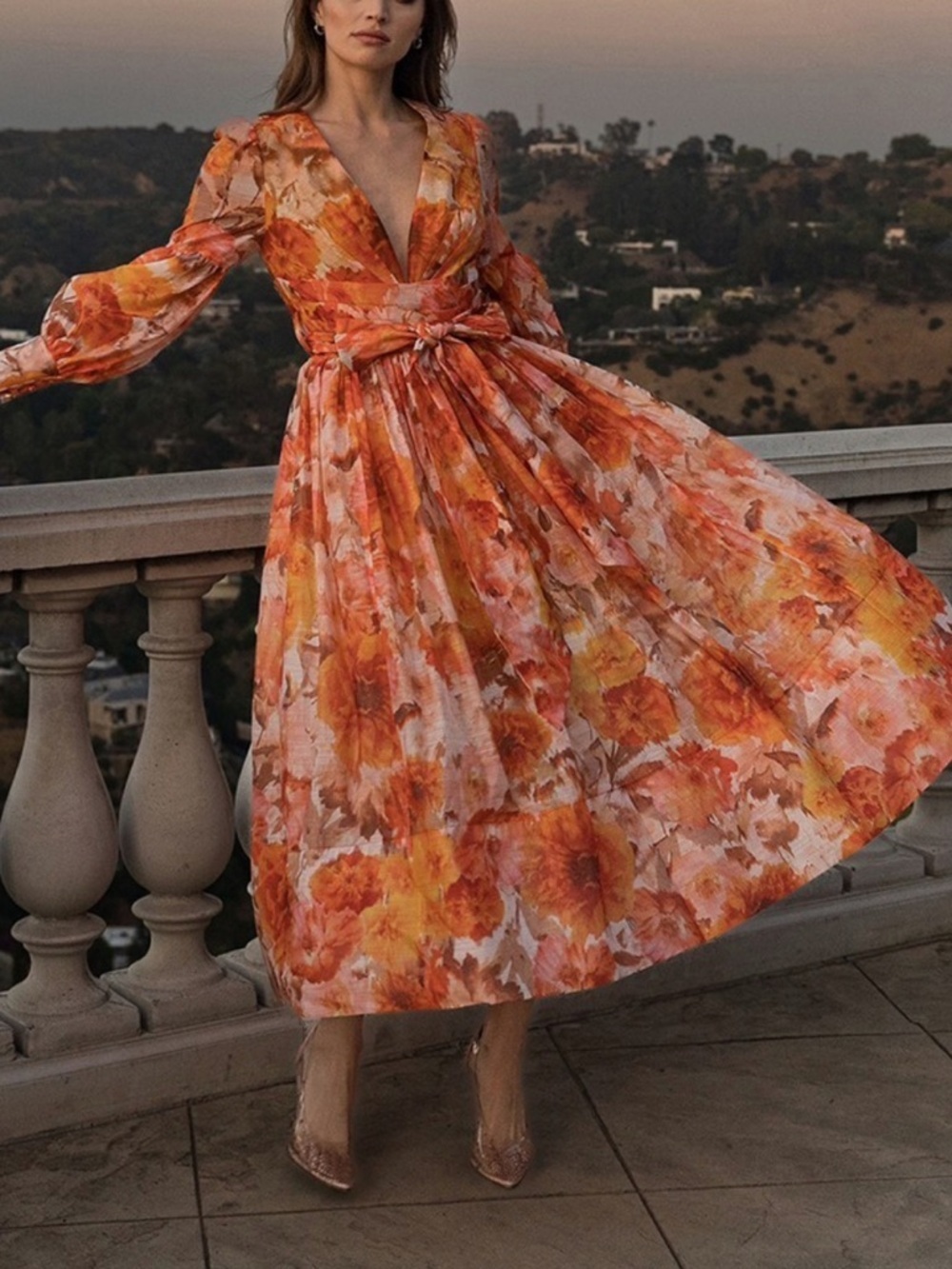 L'ATISTE Floral Maxi Dress